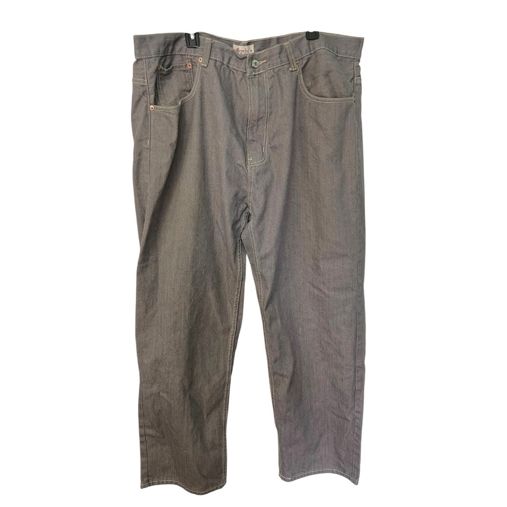 Member's Property 42x30.5 Gray Denim Jeans Straight Leg‎ Baggy Skater Streetwear
